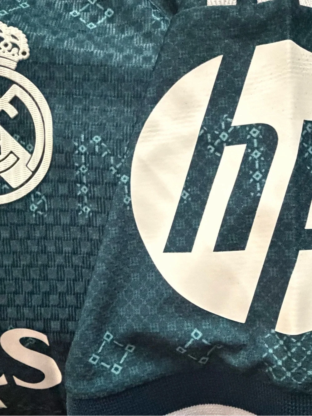 Mbappe  Real Madrid Dark Green Emirates Fly Better Football Jersey player versio